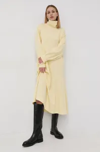 Šaty Samsoe Samsoe žltá farba, maxi, oversize #196654