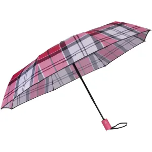 Samsonite Skládací automatický deštník Wood Classic S Short - fuchsiová