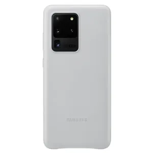 EF-VG988LSE Samsung Kožený Kryt pro Galaxy S20 Ultra Silver (Pošk. Balení)