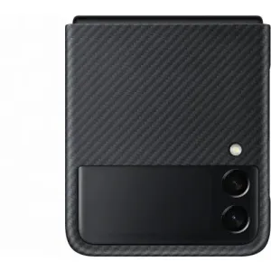 Odolné puzdro Samsung na Samsung Galaxy Z Flip3 5G F711 EF-XF711SBE Aramid čierne (Poškodené balenie)