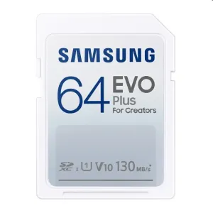 Samsung EVO Plus/SDXC/64GB/130MBps/UHS-I U1 / Class 10 #84720