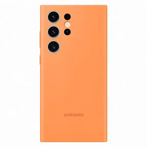 Silikónové puzdro Samsung na Samsung Galaxy S23 Ultra 5G S918 EF-PS918TOE Silicone Cover oranžové