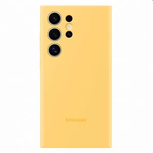Silikónové puzdro Samsung na Samsung Galaxy S24 Ultra 5G S928 EF-PS928TYE Silicone Cover žlté
