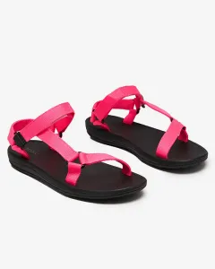 Neónovo ružové dámske športové sandále Tatags - Obuv