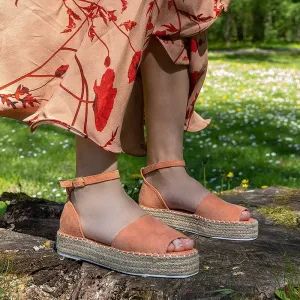 Oranžové dámske sandále na platforme Dalila - Obuv