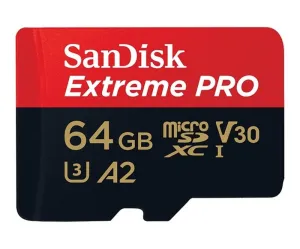 SANDISK EXTREME PRO MICROSDXC 64GB 170MB/S + ADAPTER SDSQXCY-064G-GN6MA