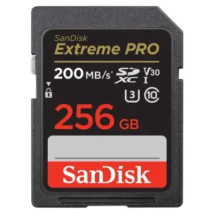 SanDisk Extreme PRO SDXC 256 GB 200 MBs V30 UHS-I SDSDXXD-256G-GN4IN