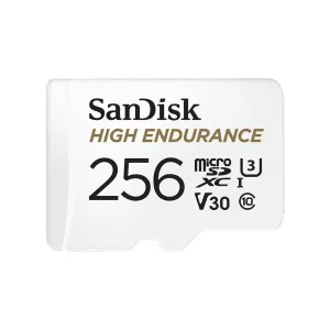 SanDisk MIcroSDHC karta 256GB High Endurance (R:100/W:40 MB/s, Class 10, U3 V30) + adaptér