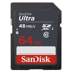 SANDISK ULTRA SDXC 64GB 48MB/S CLASS10 UHS-I, SDSDUNB-064G-GN3IN