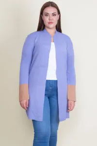 Şans Women's Plus Size Lilac Knitwear Cardigan #9170122
