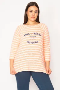 Şans Women's Plus Size Patterned Printed Front Blouse #9101035