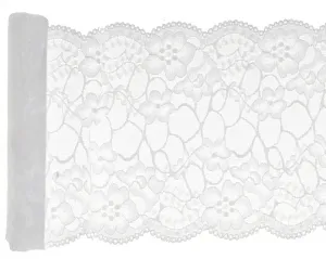 Santex Prémiový behúň na stôl - Čipka 18 x 300 cm Farba: biela