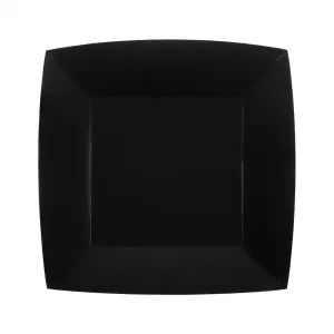 Santex Papierové taniere štvorcové - jednofarebné 18 x 18 cm Farba: čierna #7931962