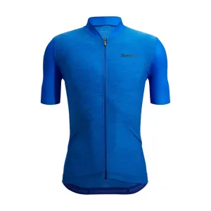 SANTINI Cyklistický dres s krátkym rukávom - COLORE PURO - modrá #9281453