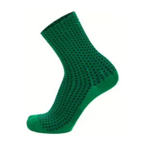 SANTINI Cyklistické ponožky klasické - SFERA - zelená/čierna #8140606