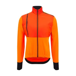 SANTINI Cyklistická zateplená bunda - VEGA ABSOLUTE - oranžová #8159912