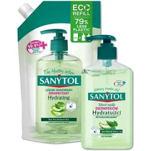 SANYTOL Duopack Dezinfekčné mydlo hydratujúce 250 ml + náplň 500 ml
