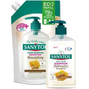 SANYTOL Duopack Dezinfekčné mydlo vyživujúce 250 ml + náplň 500 ml