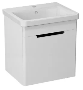 SAPHO - ELLA umývadlová skrinka 46,5x65x38,5cm s umývadlom CITY, 1x dvierka,ľavá, biela (70055) EL055-3030-01
