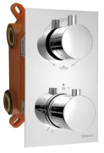 SAPHO - KIMURA Podomietková sprchová termostatická batéria, box, 3 výstupy, chróm KU383
