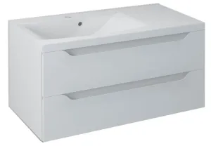 SAPHO - WAVE umývadlová skrinka 89,7x45x47,8cm, biela,ľavá WA092-3030