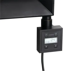 SAPHO - KTX vykurovacia tyč s termostatom, 800 W, čierny mat KTX-B-800