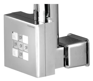 SAPHO - KTX vykurovacia tyč s termostatom s krytom pre kábel, 600 W, chróm KTX-CW-600