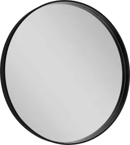 SAPHO - NOTION guľaté zrkadlo v ráme, ø 80cm, čierna mat NT800