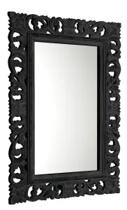 SCULE zrkadlo vo vyrezávanom ráme, 70x100cm, čierna IN167