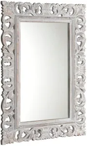 SAPHO - SCULE zrkadlo v ráme, 80x120cm, biela IN324