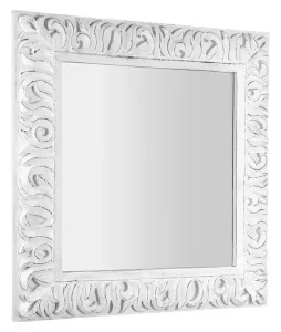 SAPHO - ZEEGRAS zrkadlo v ráme, 90x90cm, biela IN395