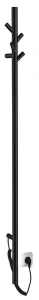 SAPHO - PASADOR elektrický sušiak uterákov, guľatý, 150x1500 30 W, čierny mat ER175BV