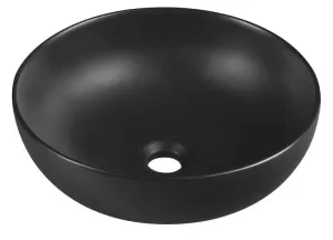 SAPHO - RONDANE keramické umývadlo Ø 41cm, na dosku, čierna mat AR435B