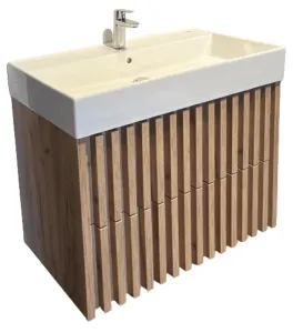 Kúpeľňová skrinka kúpeľňová skrinka SAT Delano 80x56x46 cm kúpeľňová skrinka mat DELANO80ZDSAT
