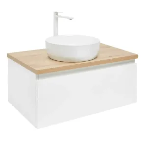 Kúpeľňová skrinka s umývadlom SAT B-Way 79x30x45 cm biely lesk BWAY80WDOAKU2B