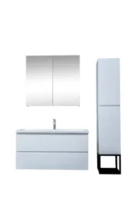 Kúpeľňová zostava s umývadlom SAT B-Way biela lesk KSETBWAY11