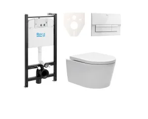Cenovo zvýhodnený závesný WC set Roca na zamurovanie + WC SAT Brevis SIKORW4