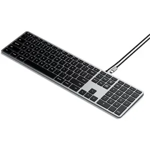 Satechi Slim W3 USB-C BACKLIT Wired Keyboard – Space Grey – US #38731