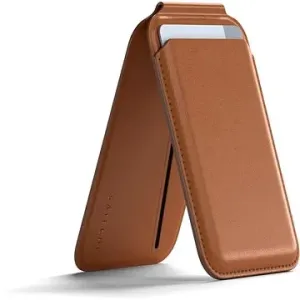 Satechi Vegan-Leather Magnetic Wallet Stand Brown