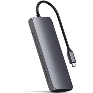 Satechi Aluminium USB-C Hybrid Multiport adaptér (SSD Enclosure, HDMI 4K, 2× USB-A 3.1 Gen 2 up to
