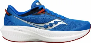 Saucony Triumph 21 Mens Shoes Cobalt/Silver 43 Cestná bežecká obuv