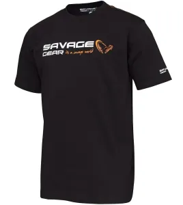 Savage Gear triko Signature Logo T-Shirt Black Ink vel. L