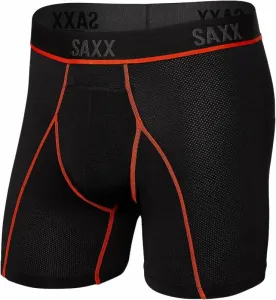 SAXX Kinetic Boxer Brief Black/Vermillion M Fitness bielizeň