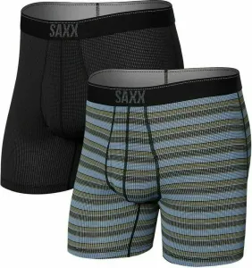 SAXX Quest 2-Pack Boxer Brief Sunrise Stripe/Black II S Fitness bielizeň