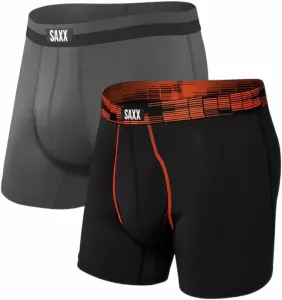SAXX Sport Mesh 2-Pack Boxer Brief Black Digi Dna/Graphite S Fitness bielizeň