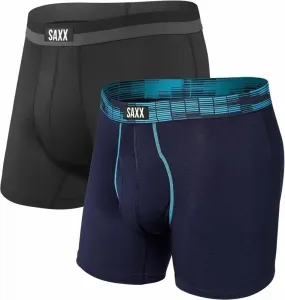 SAXX Sport Mesh 2-Pack Boxer Brief Navy Digi Dna/Black 2XL Fitness bielizeň