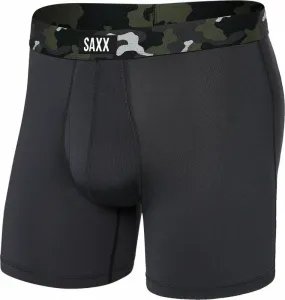 SAXX Sport Mesh Boxer Brief Faded Black/Camo 2XL Fitness bielizeň