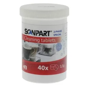 Špeciálne dvojfázové čistiace tablety pre kávovary Scanpart,40ks