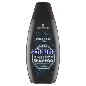 Schwarzkopf Schauma MEN šampón s aktívnymi zložkami uhlia na tvár, telo a vlasy 400 ml