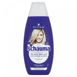 Schwarzkopf Schauma Silver Reflex šampón neutralizujúci žlté tóny pre zosvetlené, melírované studené blond vlasy 400 ml